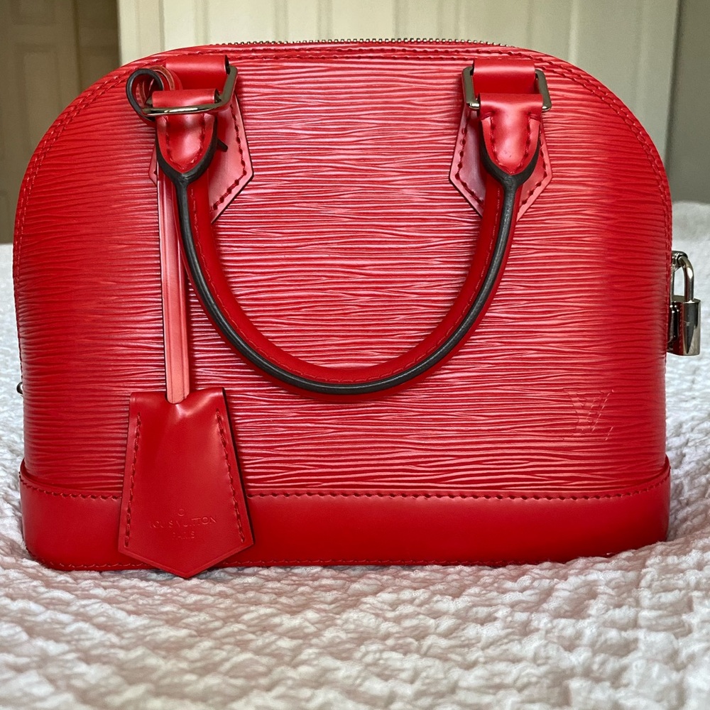 Louis Vuitton Alma BB in Red Epi
